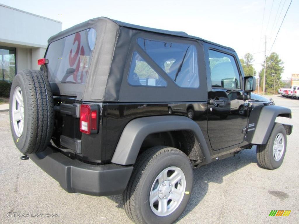 2011 Wrangler Sport 4x4 - Black / Black photo #7