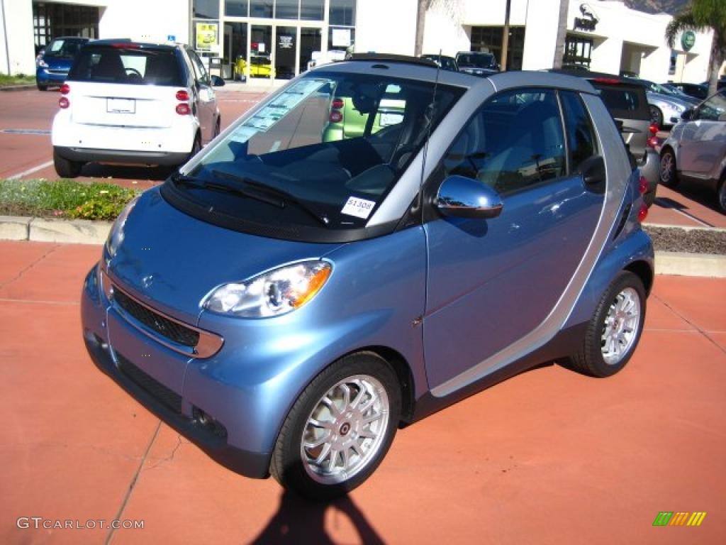 Light Blue Metallic 2011 Smart fortwo passion cabriolet Exterior Photo #42278171