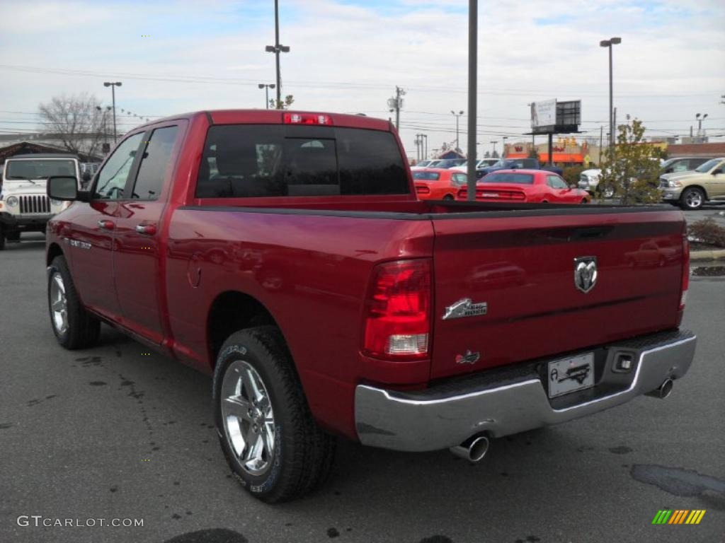 2011 Ram 1500 Big Horn Quad Cab - Deep Cherry Red Crystal Pearl / Dark Slate Gray/Medium Graystone photo #2