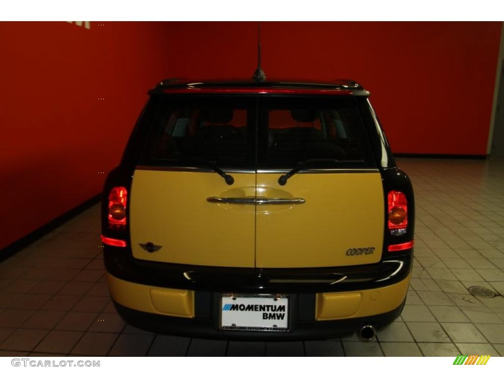 2008 Cooper Clubman - Mellow Yellow / Checkered Carbon Black/Black photo #15