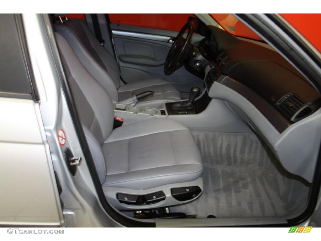 2000 3 Series 323i Sedan - Titanium Silver Metallic / Grey photo #17