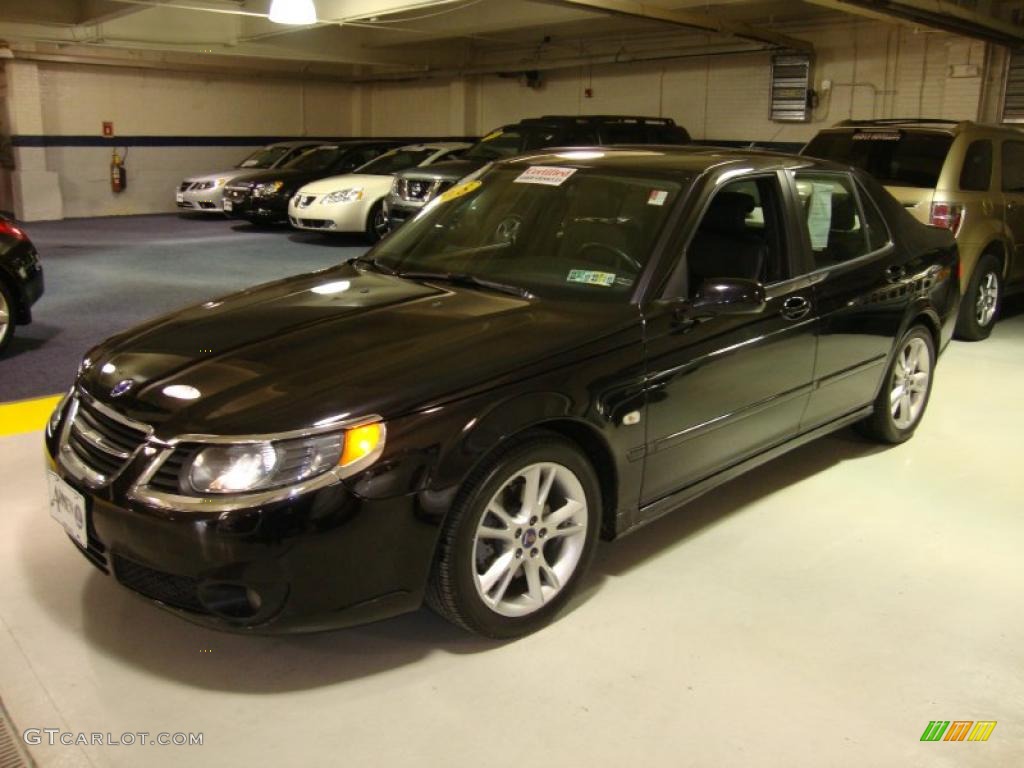 Jet Black Metallic 2008 Saab 9-5 2.3T Sedan Exterior Photo #42286006