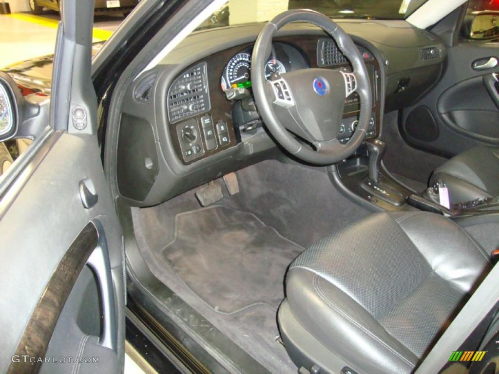 Black Interior 2008 Saab 9-5 2.3T Sedan Photo #42286122