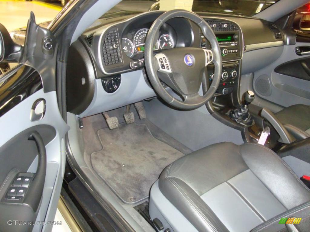Black/Gray Interior 2007 Saab 9-3 2.0T Convertible Photo #42286955