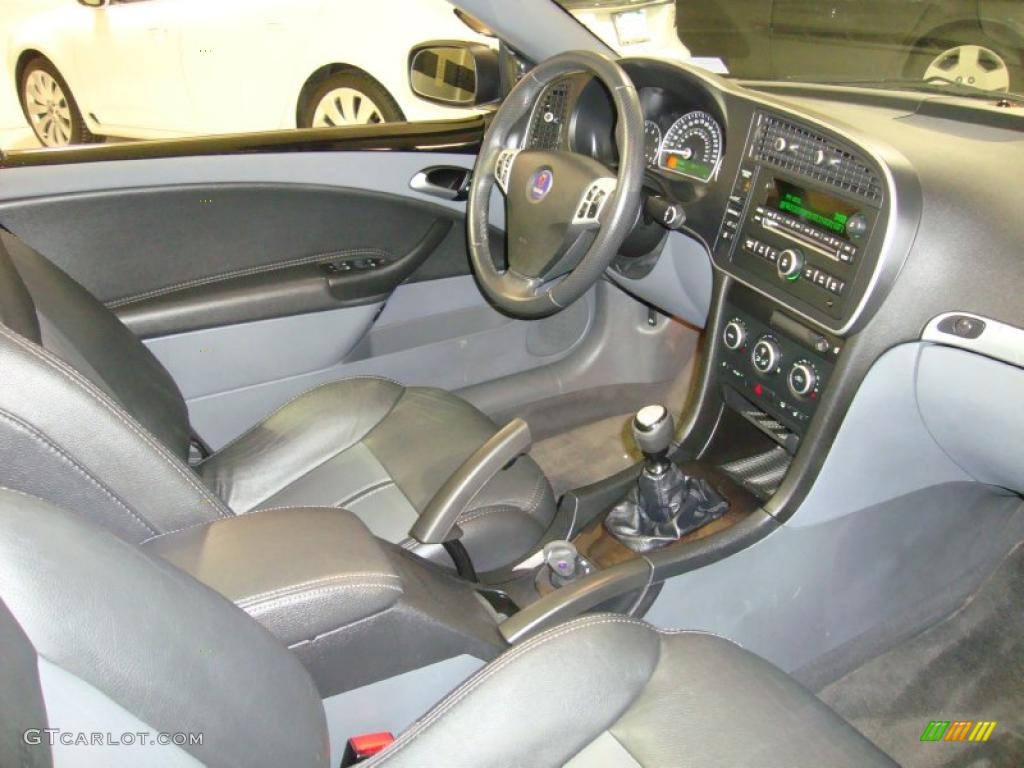 Black/Gray Interior 2007 Saab 9-3 2.0T Convertible Photo #42287015