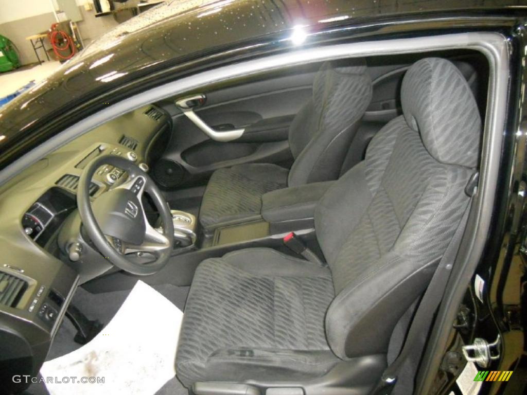 2009 Civic EX Coupe - Crystal Black Pearl / Black photo #10