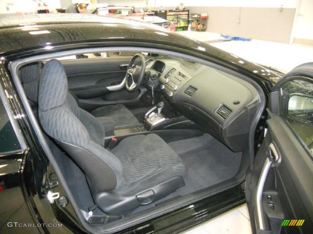 2009 Civic EX Coupe - Crystal Black Pearl / Black photo #12