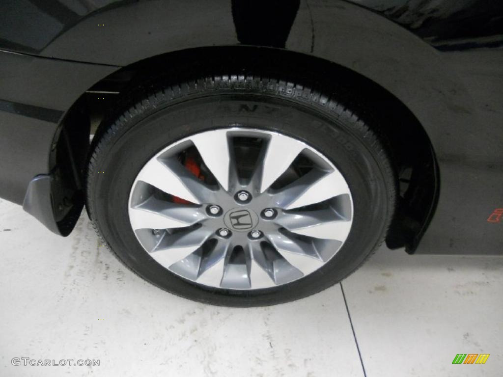 2009 Civic EX Coupe - Crystal Black Pearl / Black photo #15