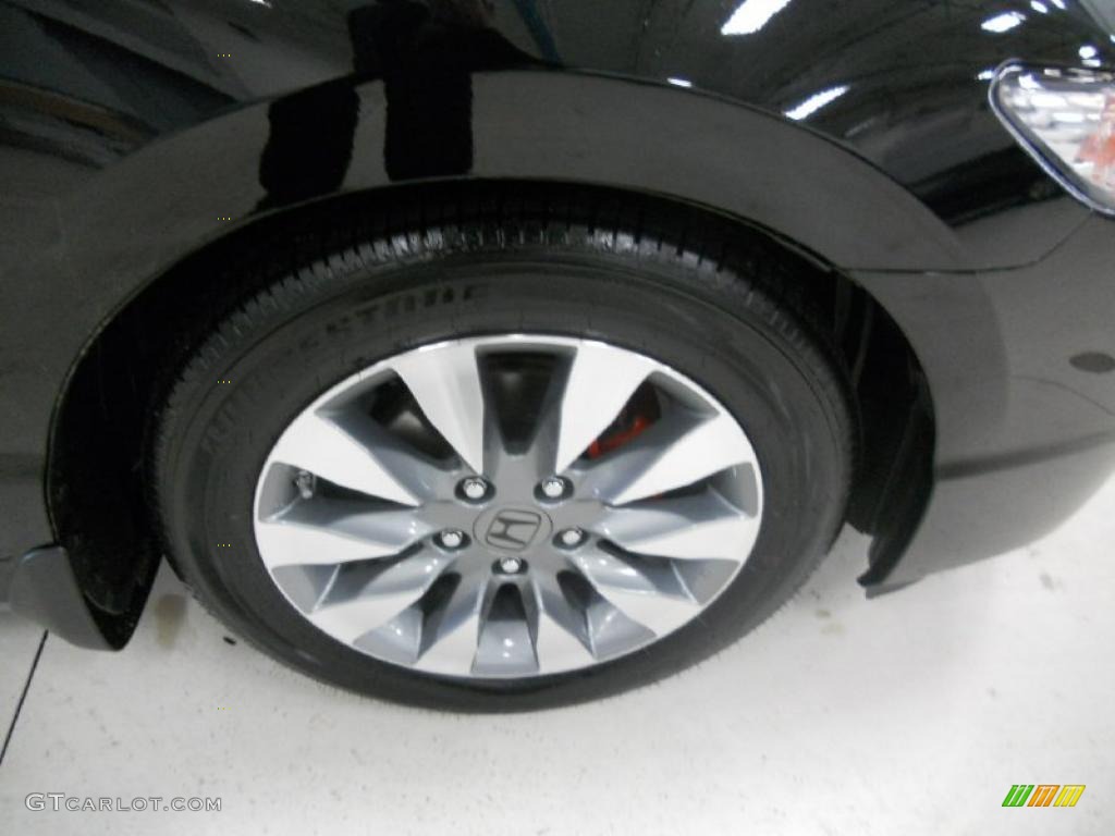 2009 Civic EX Coupe - Crystal Black Pearl / Black photo #16