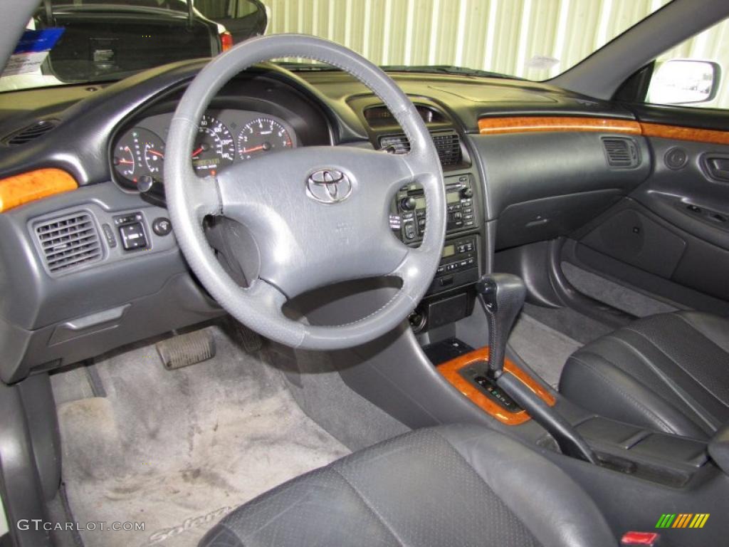 Charcoal Interior 2002 Toyota Solara SLE V6 Coupe Photo #42287799