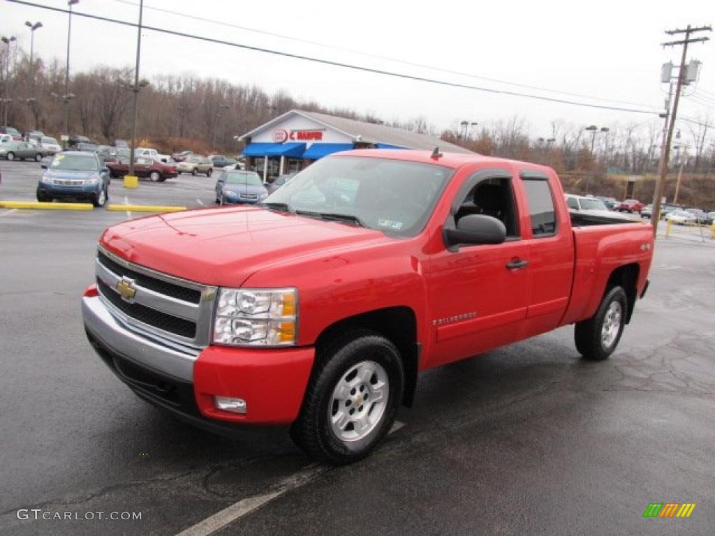 2008 Silverado 1500 LT Extended Cab 4x4 - Victory Red / Ebony photo #5