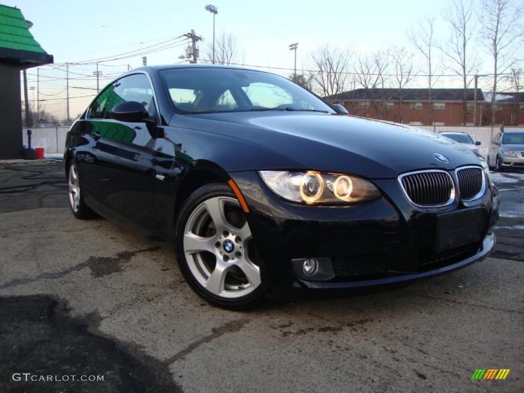 2008 3 Series 328xi Coupe - Jet Black / Cream Beige photo #2