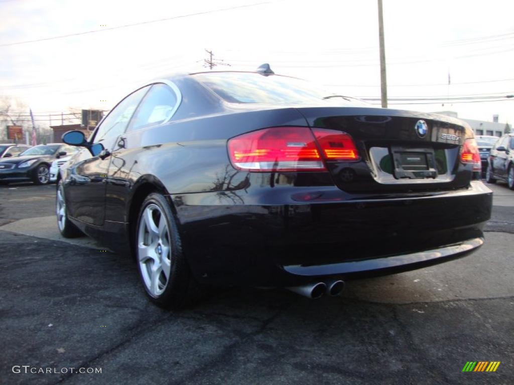 2008 3 Series 328xi Coupe - Jet Black / Cream Beige photo #3
