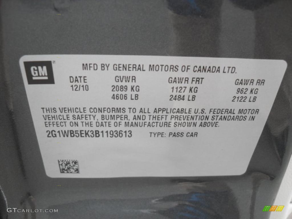 2011 Impala LT - Cyber Gray Metallic / Gray photo #6