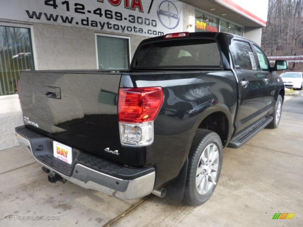 2011 Tundra Platinum CrewMax 4x4 - Black / Black photo #2