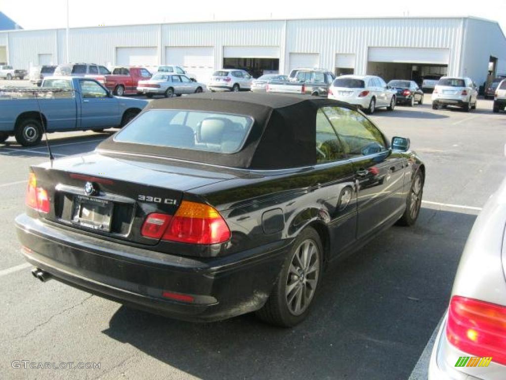 2004 3 Series 330i Convertible - Jet Black / Black photo #4