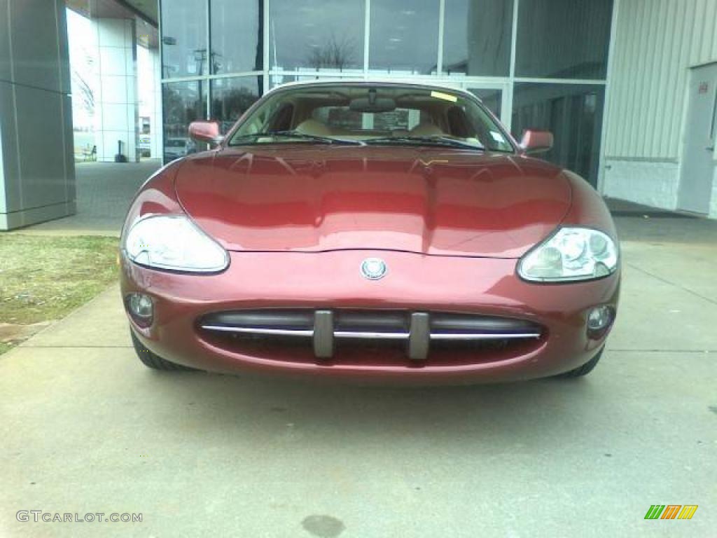 1997 XK XK8 Convertible - Cabernet Red Pearl Metallic / Cashmere photo #2