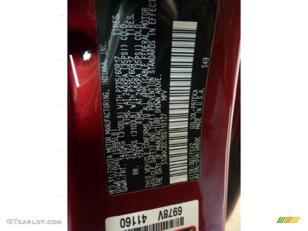 2011 Sienna LE - Salsa Red Pearl / Bisque photo #14
