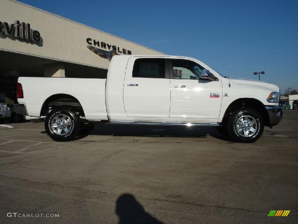 Bright White 2011 Dodge Ram 3500 HD Laramie Mega Cab 4x4 Exterior Photo #42304380