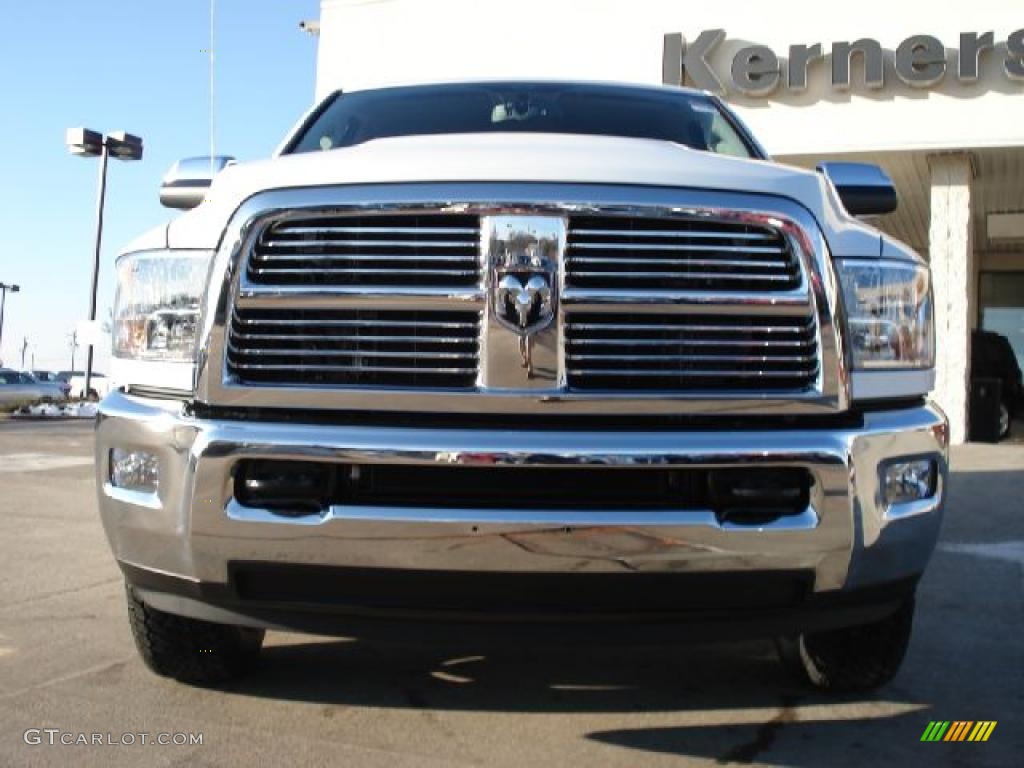 Bright White 2011 Dodge Ram 3500 HD Laramie Mega Cab 4x4 Exterior Photo #42304477