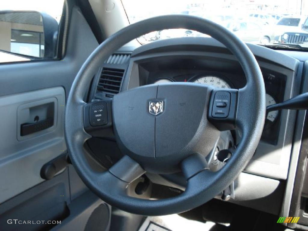 2006 Dodge Dakota ST Quad Cab Medium Slate Gray Steering Wheel Photo #42305720