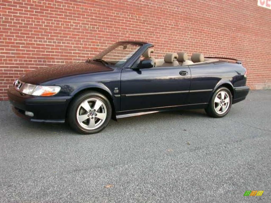 Midnight Blue Metallic 2002 Saab 9-3 SE Convertible Exterior Photo #42308496