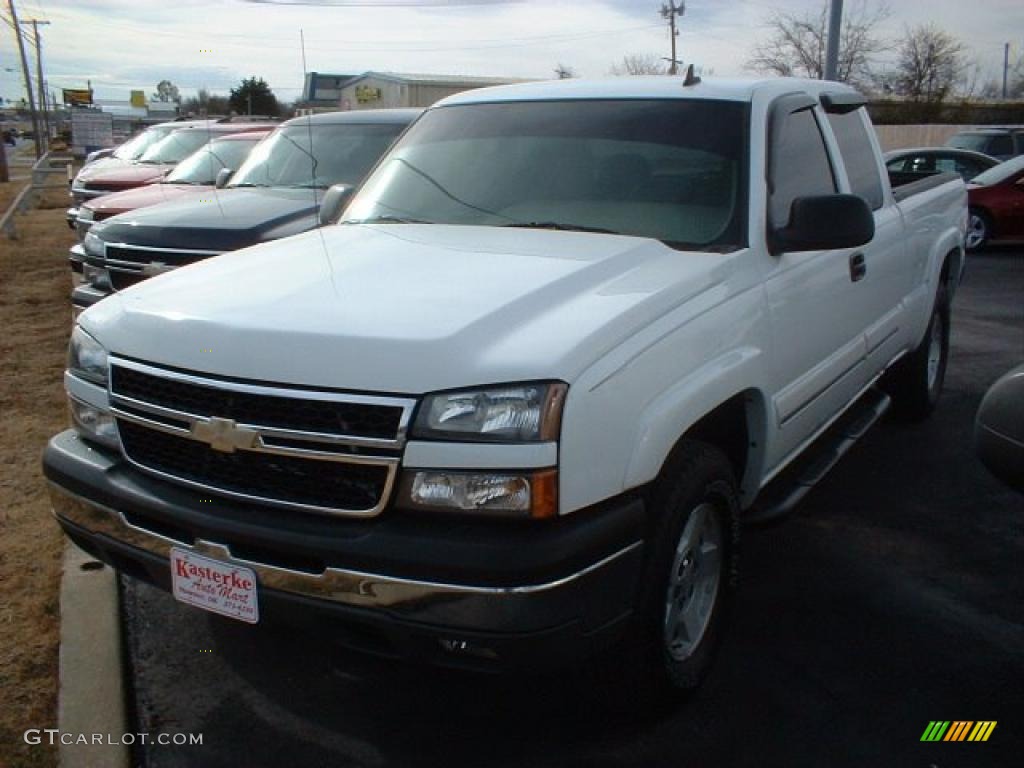 2006 Silverado 1500 Z71 Extended Cab 4x4 - Summit White / Tan photo #1