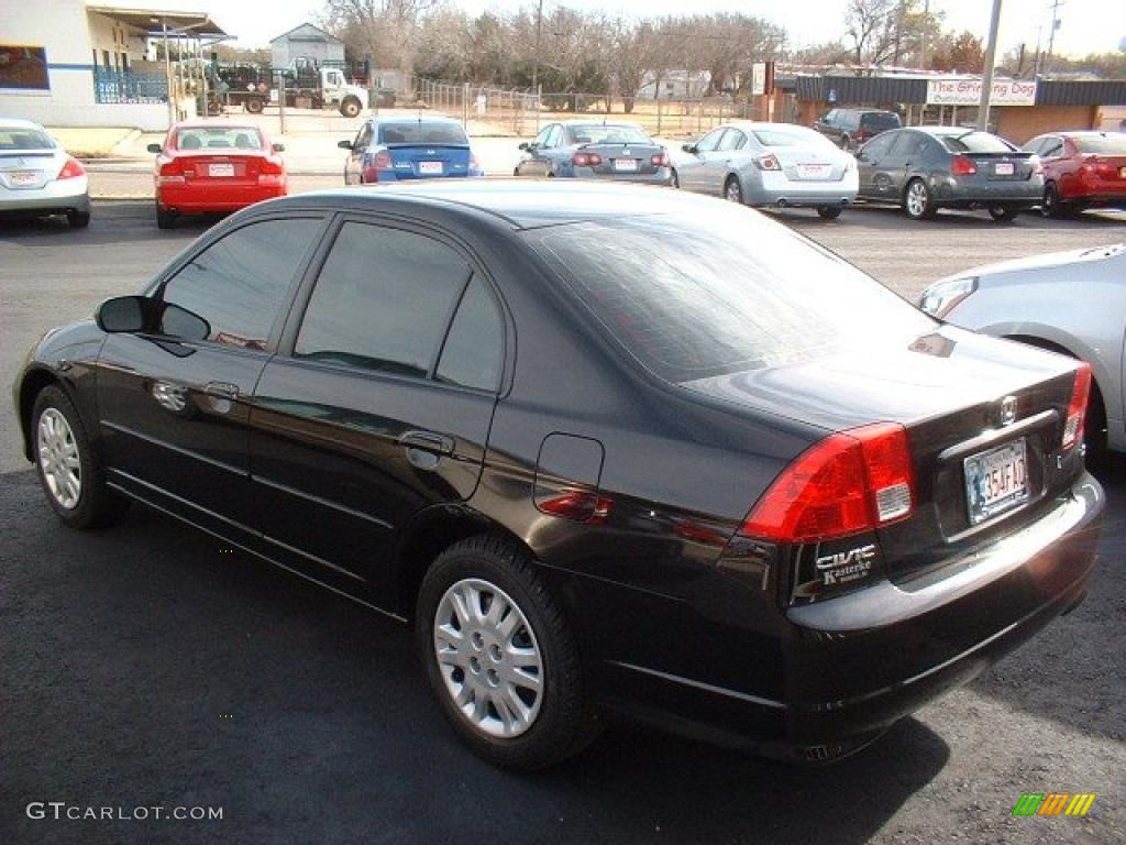 2005 Civic LX Sedan - Nighthawk Black Pearl / Gray photo #5