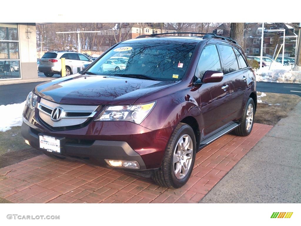 Dark Cherry Pearl 2008 Acura MDX Technology Exterior Photo #42312276