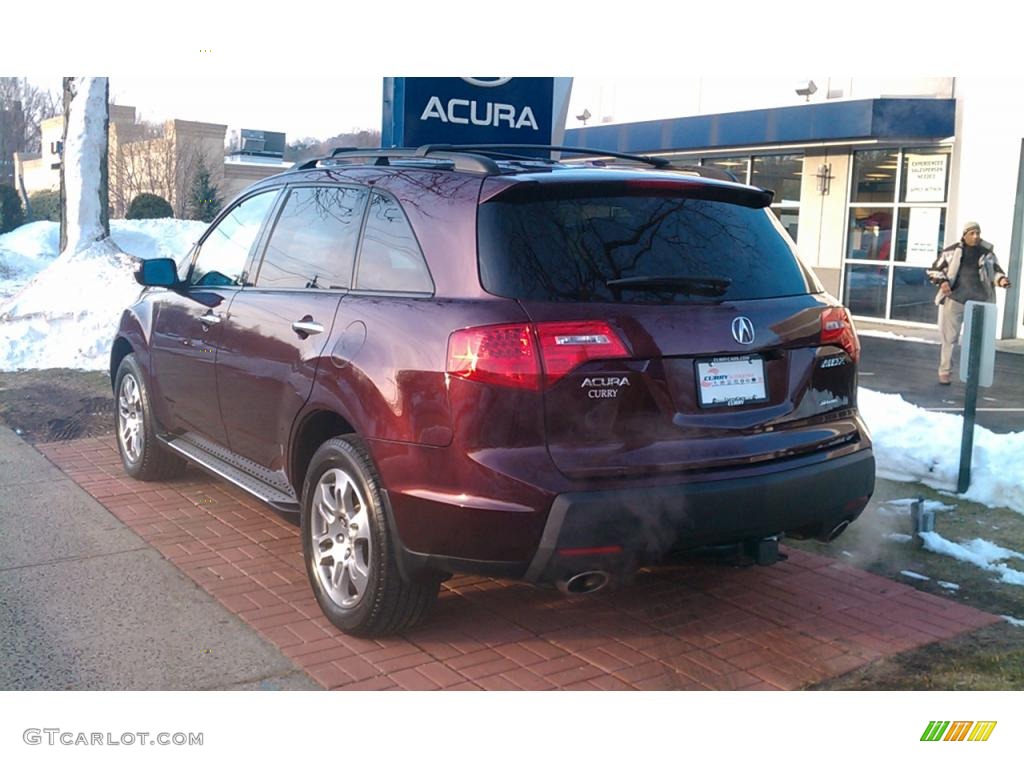 Dark Cherry Pearl 2008 Acura MDX Technology Exterior Photo #42312336