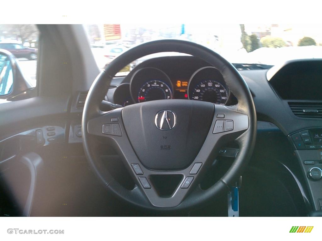 2008 Acura MDX Technology Ebony Steering Wheel Photo #42312428