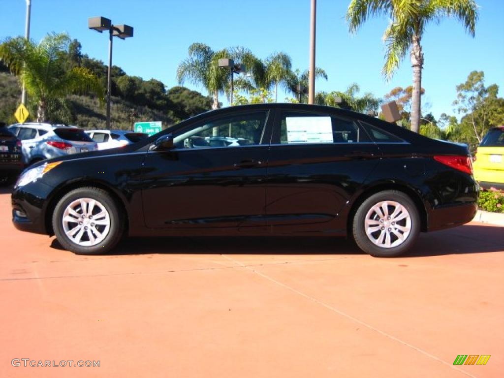 2011 Sonata GLS - Midnight Black / Gray photo #2