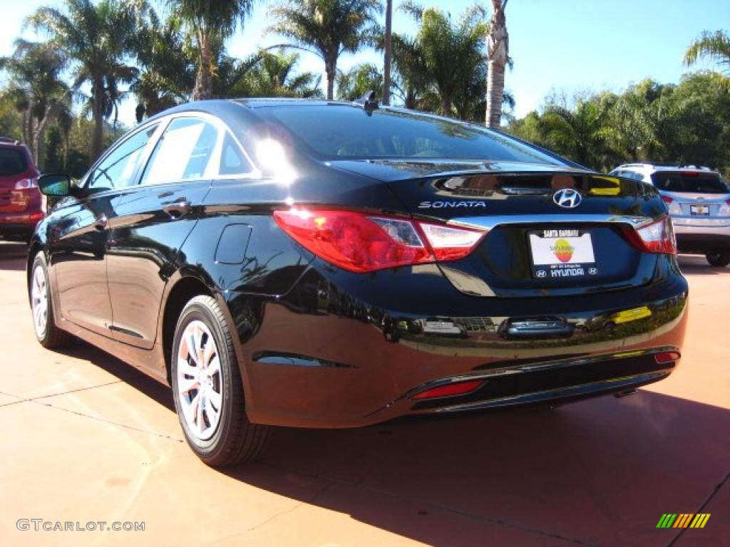 2011 Sonata GLS - Midnight Black / Gray photo #3