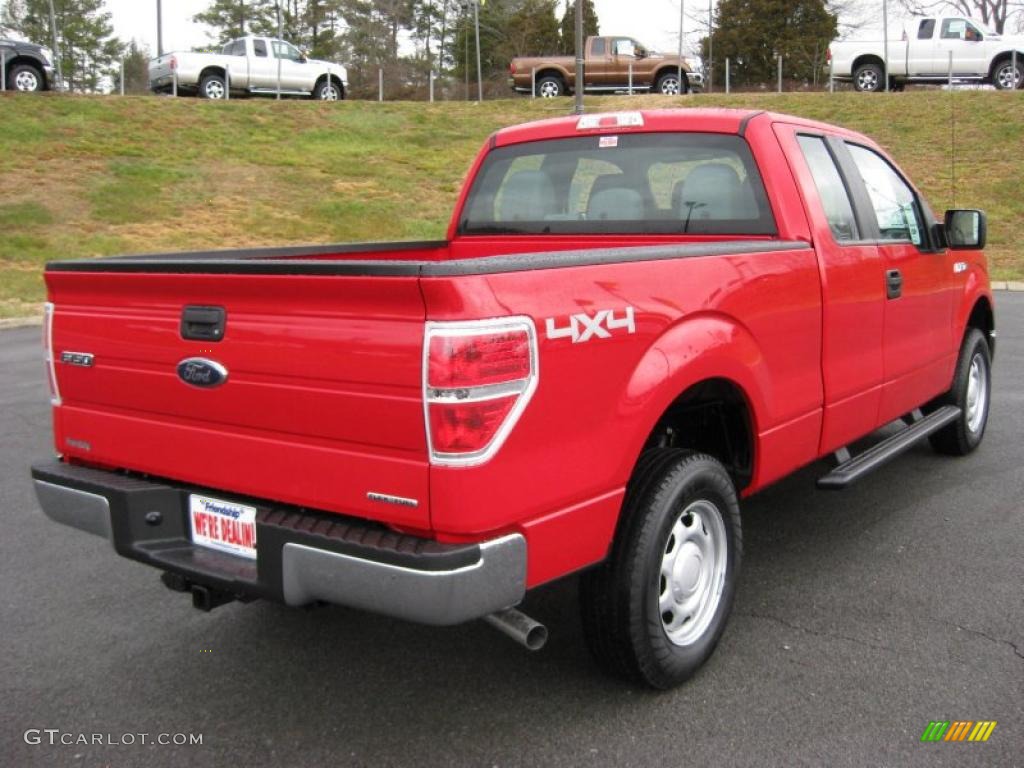 Vermillion Red 2011 Ford F150 XL SuperCab 4x4 Exterior Photo #42317367