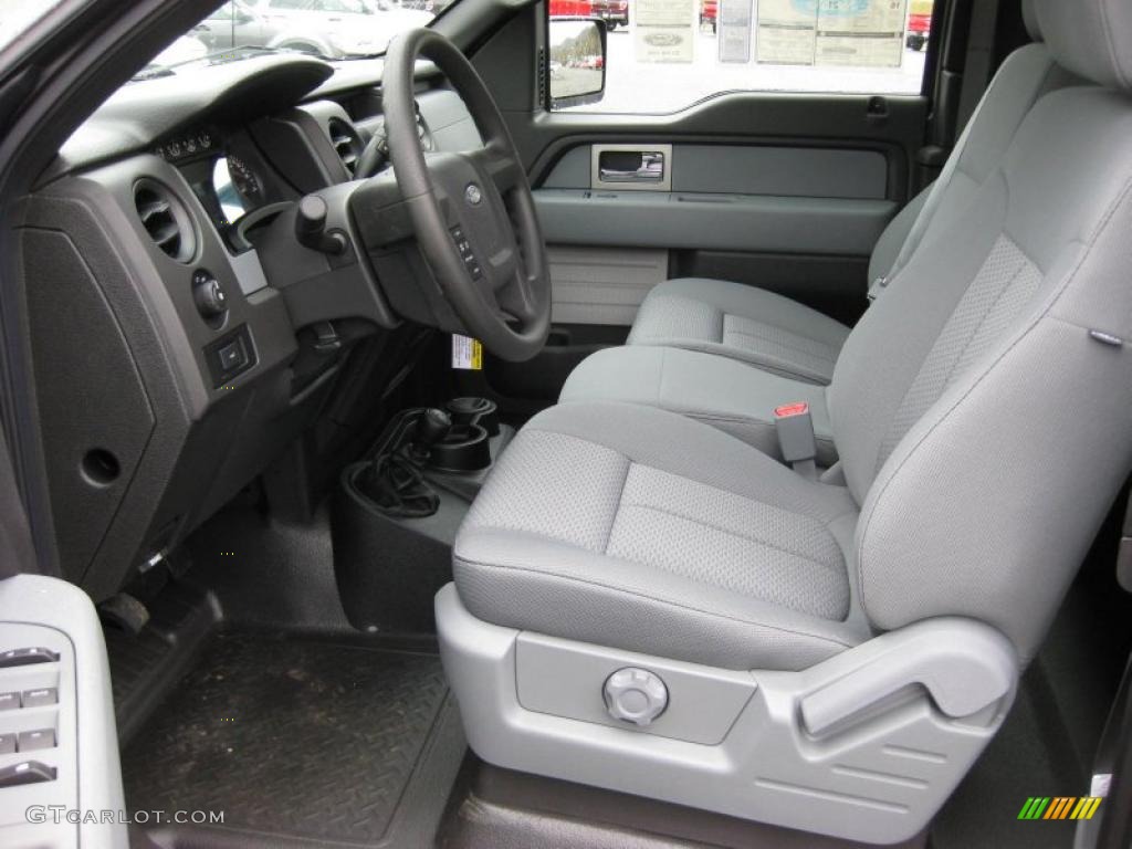 Steel Gray Interior 2011 Ford F150 XL SuperCab 4x4 Photo #42317951