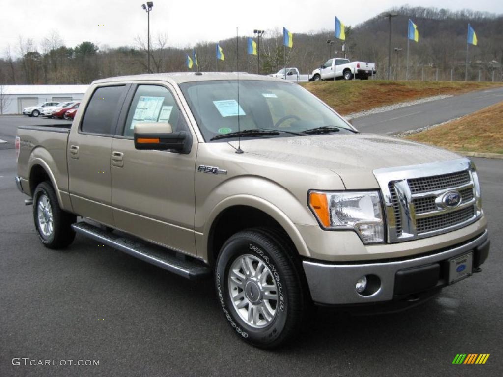 Pale Adobe Metallic 2011 Ford F150 Lariat SuperCrew 4x4 Exterior Photo #42318291