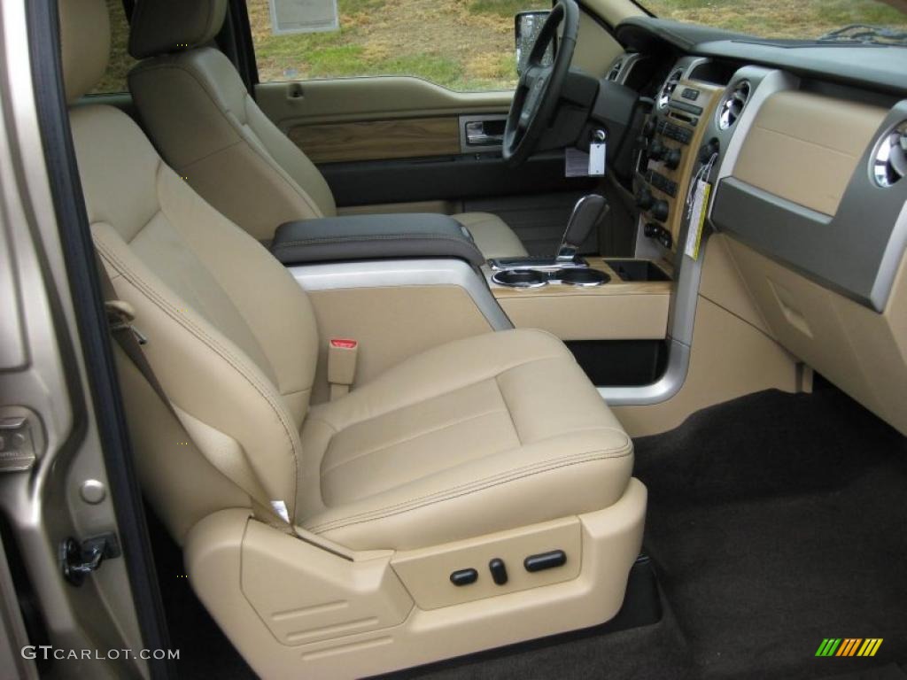 Pale Adobe Interior 2011 Ford F150 Lariat SuperCrew 4x4 Photo #42318539