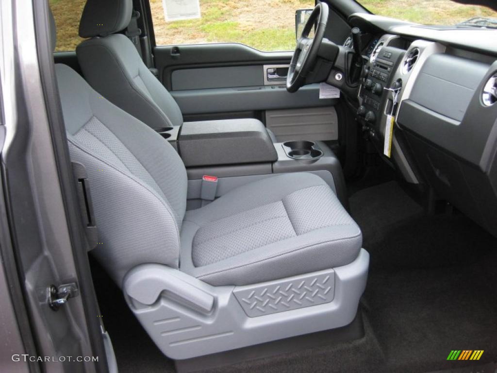 Steel Gray Interior 2011 Ford F150 XLT SuperCab 4x4 Photo #42319003