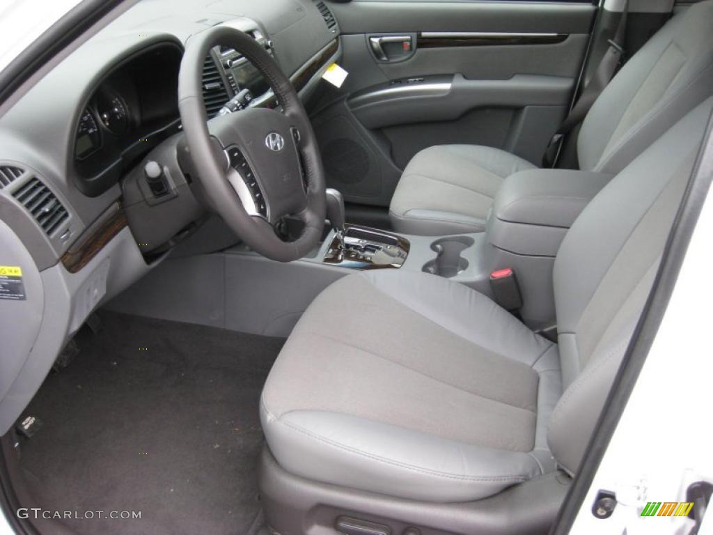 Gray Interior 2011 Hyundai Santa Fe SE AWD Photo #42320631