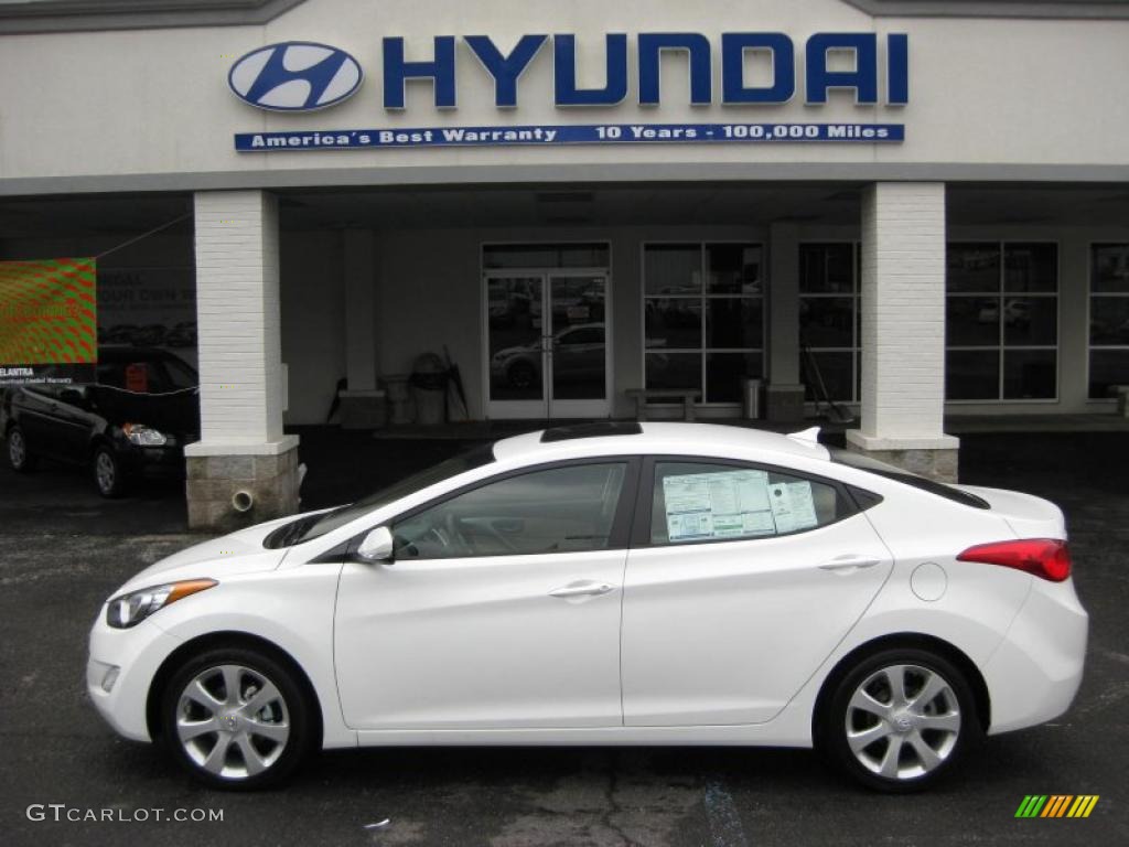 Pearl White 2011 Hyundai Elantra Limited Exterior Photo #42321351