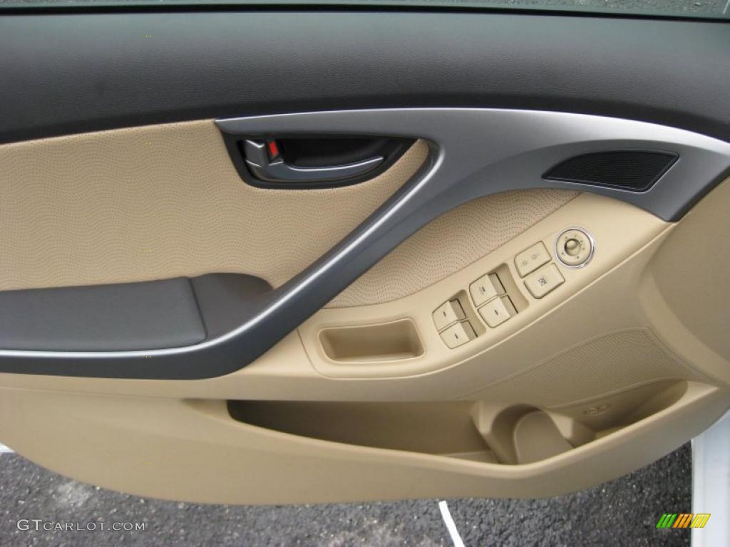 2011 Hyundai Elantra Limited Beige Door Panel Photo #42321551