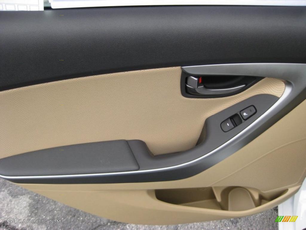 2011 Hyundai Elantra Limited Beige Door Panel Photo #42321595