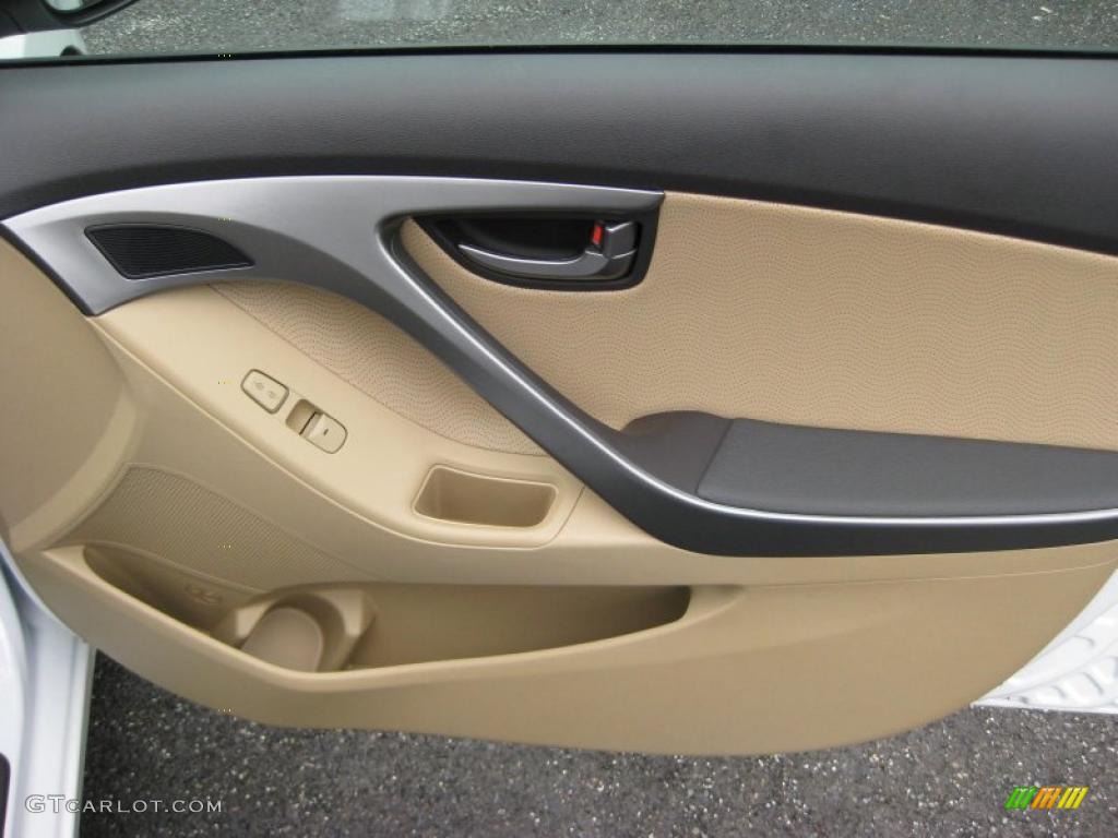 2011 Hyundai Elantra Limited Beige Door Panel Photo #42321651