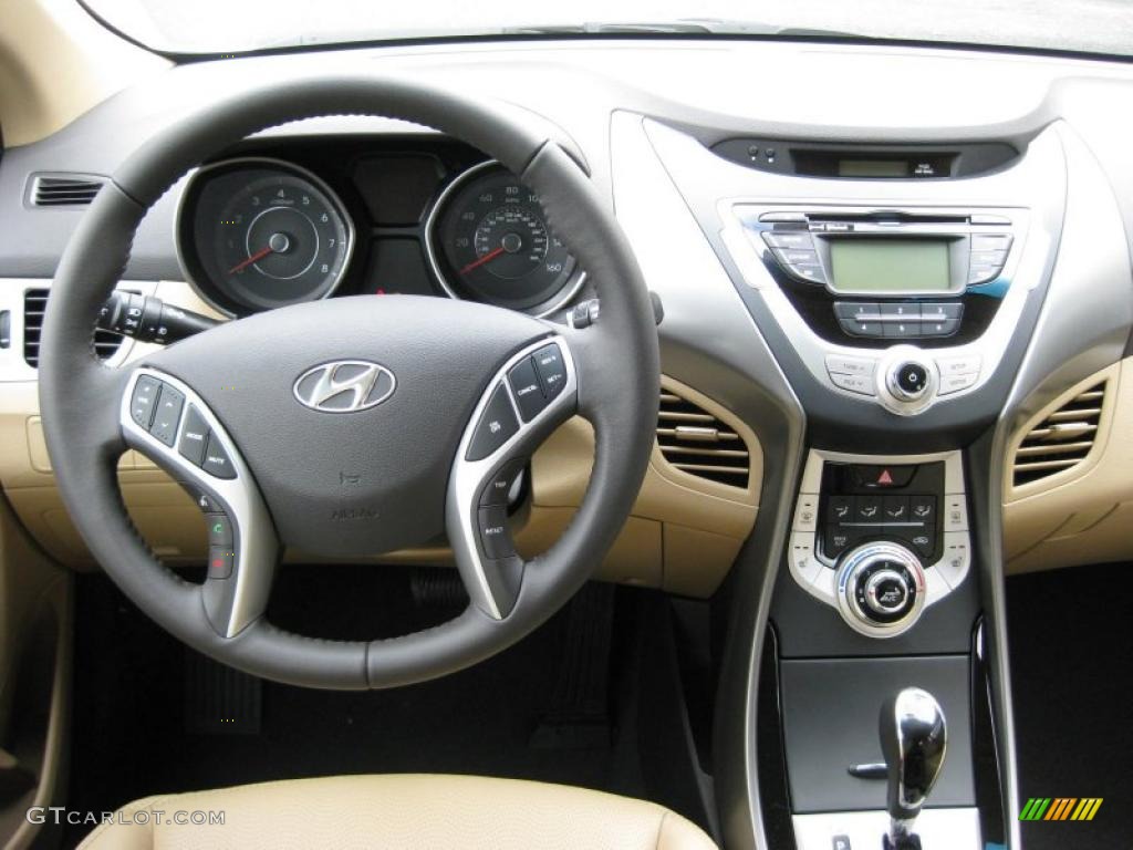 2011 Hyundai Elantra Limited Beige Dashboard Photo #42321703