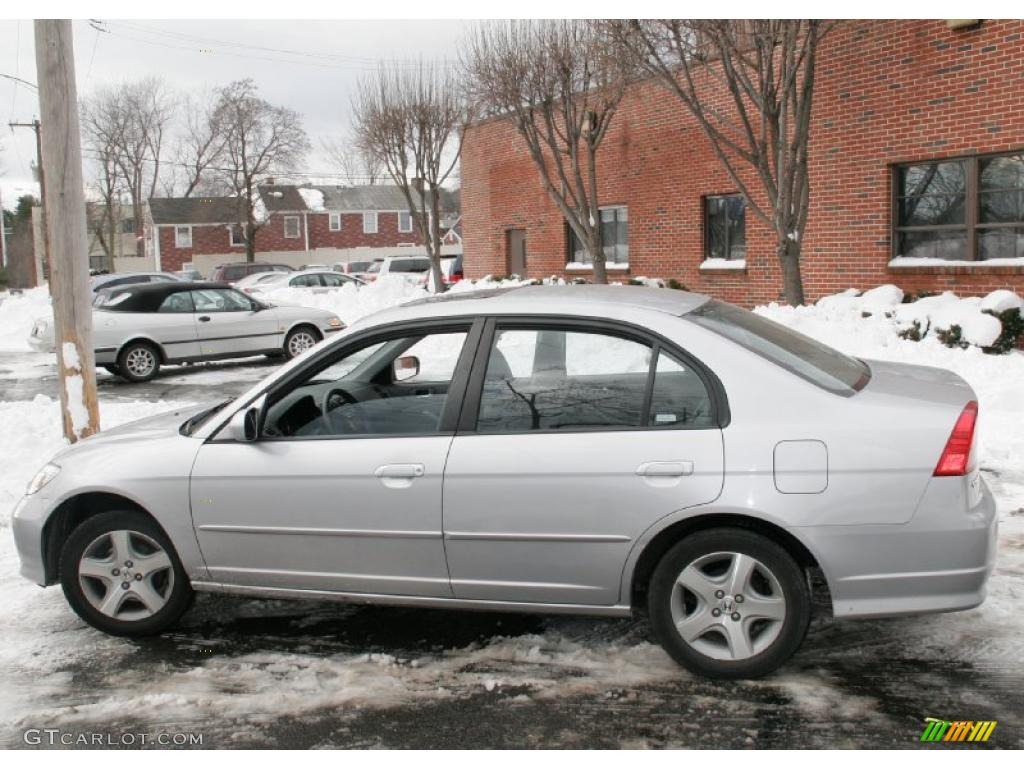 2004 Civic EX Sedan - Satin Silver Metallic / Gray photo #9