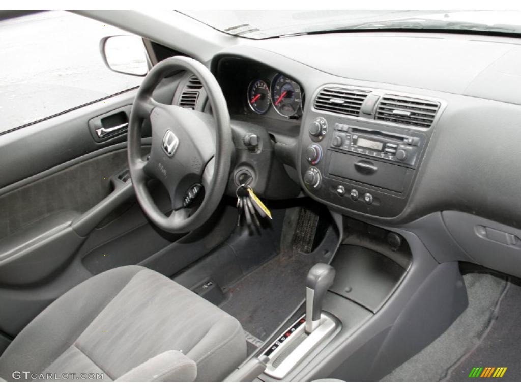 2004 Honda Civic EX Sedan Gray Dashboard Photo #42321875