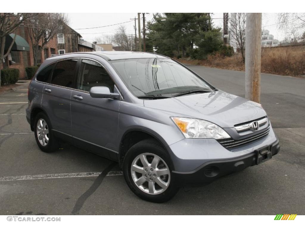 2008 CR-V EX-L 4WD - Glacier Blue Metallic / Gray photo #3