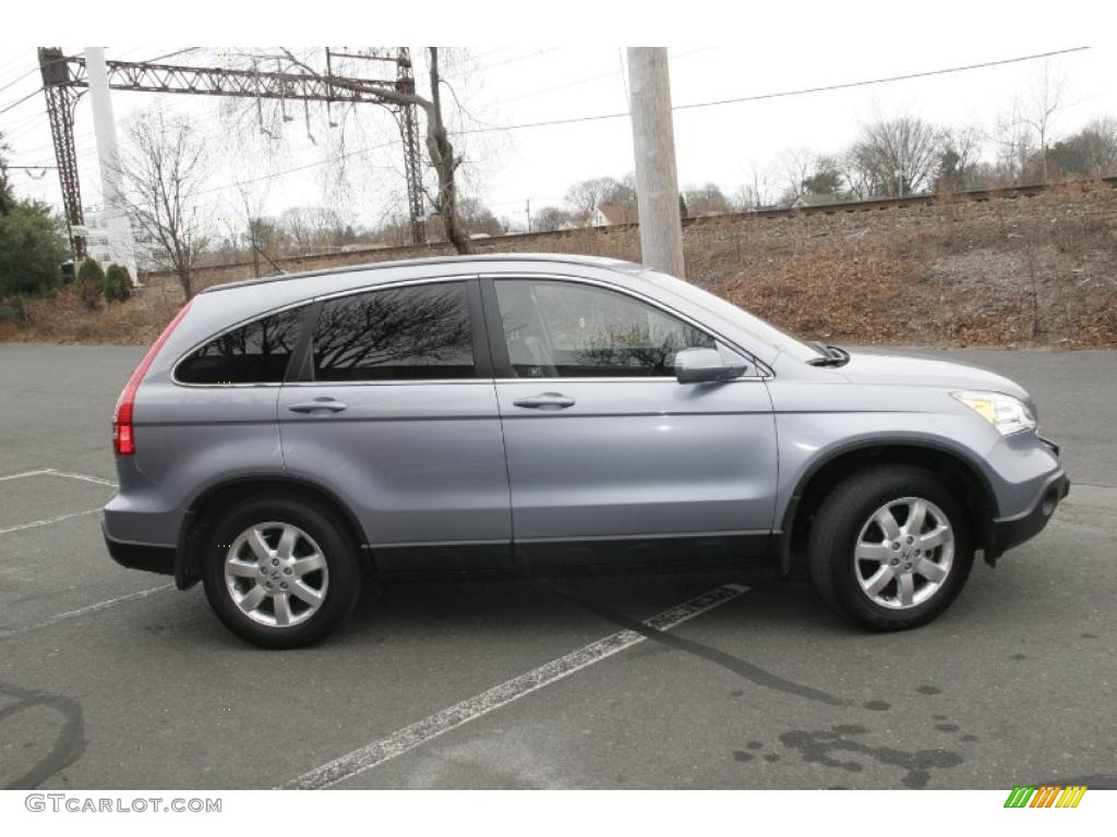 2008 CR-V EX-L 4WD - Glacier Blue Metallic / Gray photo #4