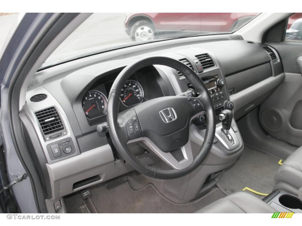 2008 CR-V EX-L 4WD - Glacier Blue Metallic / Gray photo #11