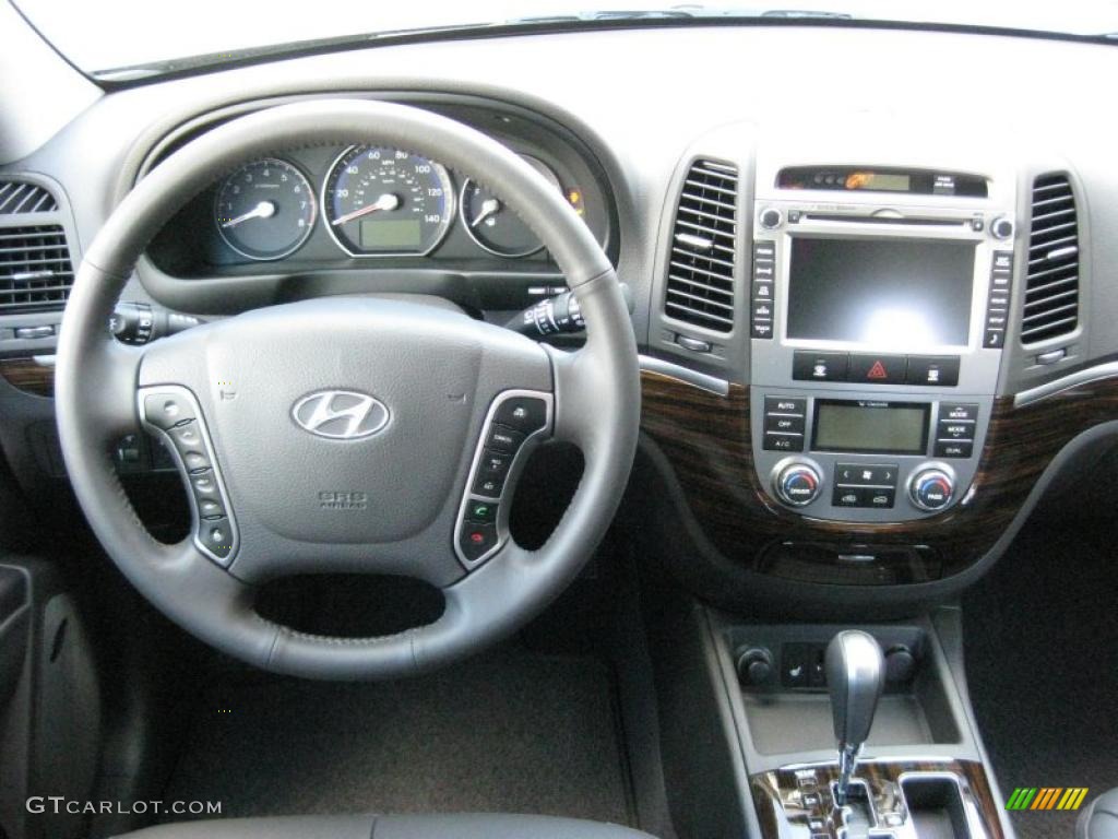 2011 Hyundai Santa Fe Limited Cocoa Black Dashboard Photo #42324399